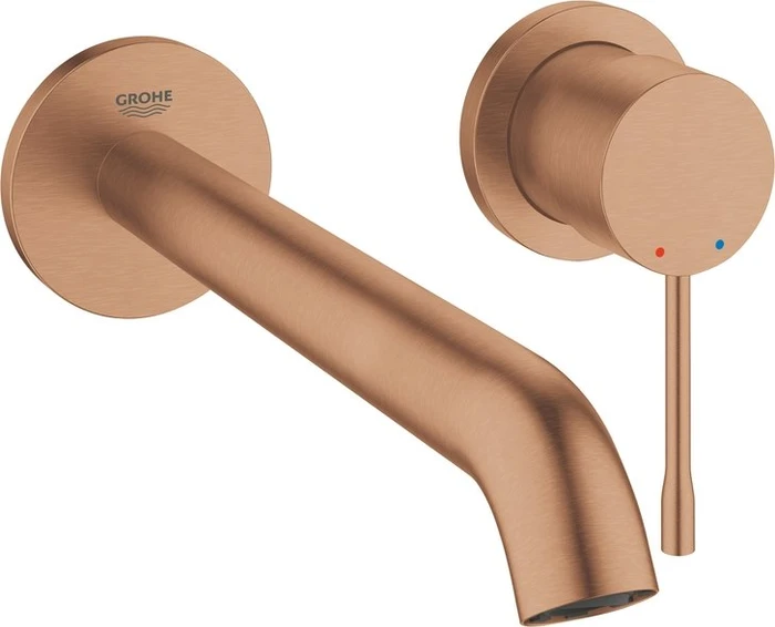 Grohe Essence 2-Loch-Waschtischbatterie L warm sunset gebürstet