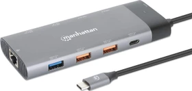 Manhattan 10-in-1 Docking Station, USB-C 3.1 [Stecker] (130714)