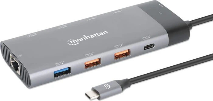 Manhattan 10-in-1 Docking Station, USB-C 3.1 [Stecker]