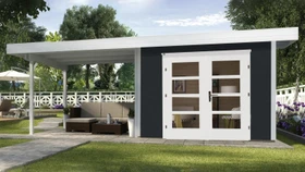 Weka 126 B 590x241cm Gartenhaus anthrazit