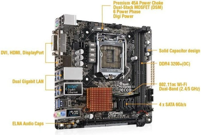 ASRock Z170M-ITX/ac (Intel 1151)