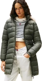 Tommy Hilfiger Regular Fit Down Mantel pewter green (Damen)