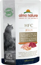 almo nature HFC Jelly Cats, Thunfischfilet und Hühnerfilet mit Schinken, 330g (6x 55g)
