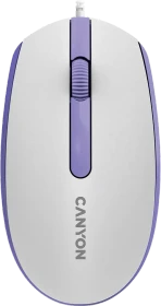 Canyon M-10 Wired Mouse, weiß/violett, USB