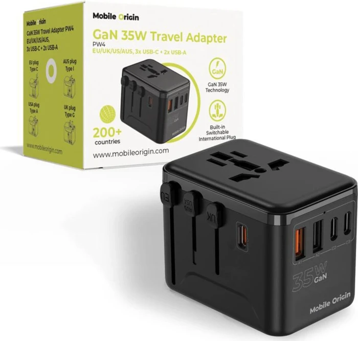 Mobile Origin Travel Adapter GaN 35W PW4 schwarz