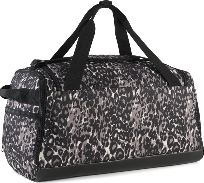 Puma Challenger All-Over Print 35l Sporttasche mouse gray/buttercream/leopard aop