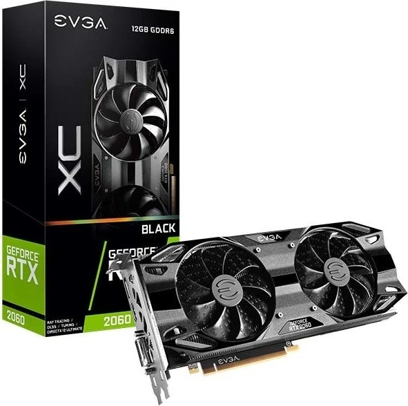 EVGA GeForce RTX 2060 XC Black Gaming, 12GB GDDR6, DVI, HDMI, DP