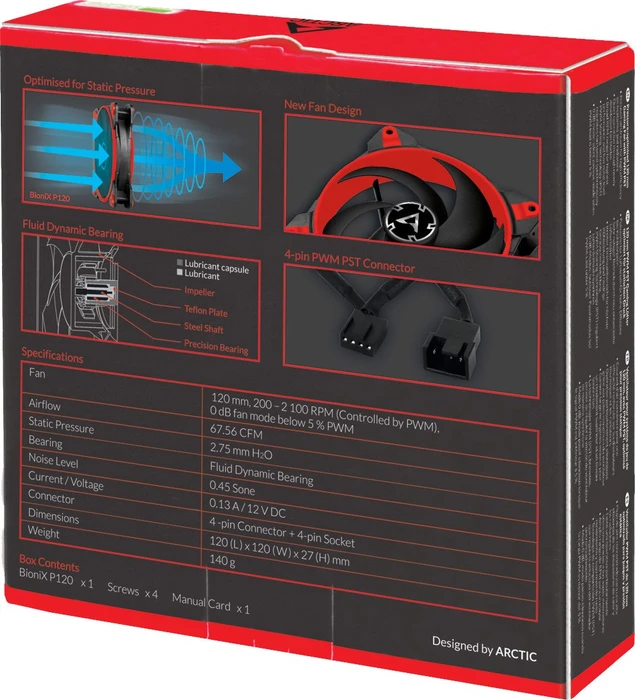 ARCTIC BioniX P120 PWM PST rot, 120mm