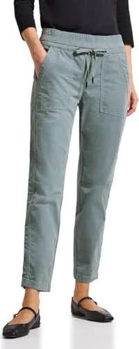 Street One Loose Fit Cord Hose washed blue (Damen)