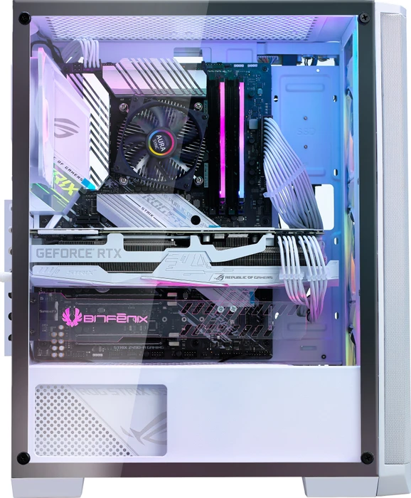 BitFenix Nova Mesh SE TG 4ARGB, weiß, inkl. 4x Lüfter, Lüfter LED RGB, Glasfenster