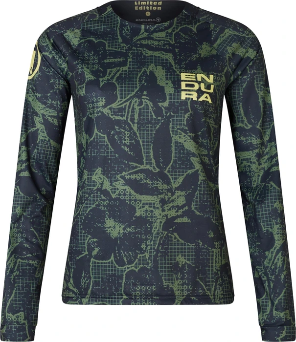 Endura Floral LTD Print Trikot langarm schwarz (Damen)