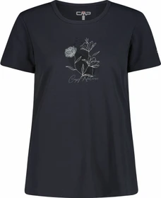 CMP Piqué Print Funktionsshirt kurzarm antracite (Damen)