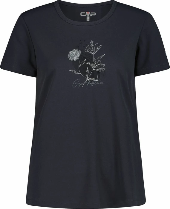 CMP Piqué Print Funktionsshirt kurzarm antracite (Damen)