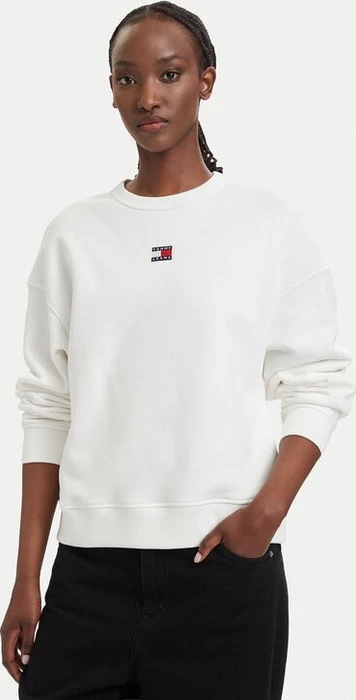 Tommy Hilfiger Boxy Fit mit Badge Sweatshirt weiß (Damen)