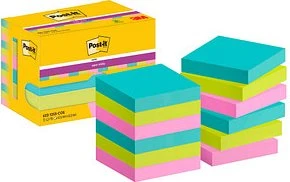 3M Post-it Super Sticky Cosmic Collection Haftnotiz, 47.6x47.6mm, glatt, 1080 Blatt