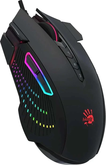 A4Tech Bloody J90S 2-Fire RGB Animation Gaming Mouse schwarz, USB