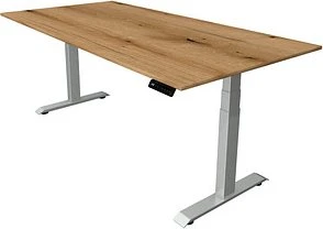 Kerkmann Move 4 elektrisch höhenverstellbarer Sitz-Steh-Schreibtisch 200x100cm Eiche/silber