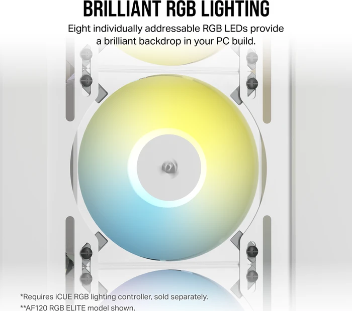 Corsair AF Series iCUE AF140 RGB Elite, weiß, 140mm