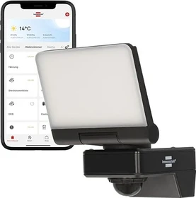 Brennenstuhl Connect WiFi LED Duo Sensor Wandleuchte 24W schwarz