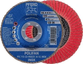 Pferd PFC 115 CO-FREEZE 36 SG INOX POLIFAN Fächerschleifscheibe K36, 115x22.23mm, 10 Stück
