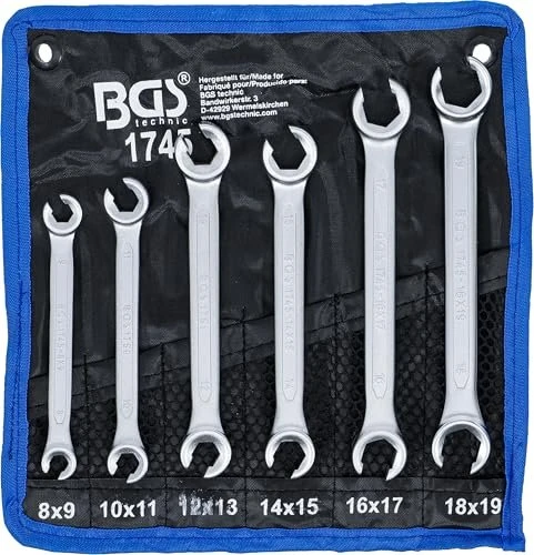 BGS technic Schraubenschlüsselsatz inkl. Tasche, 6-tlg.