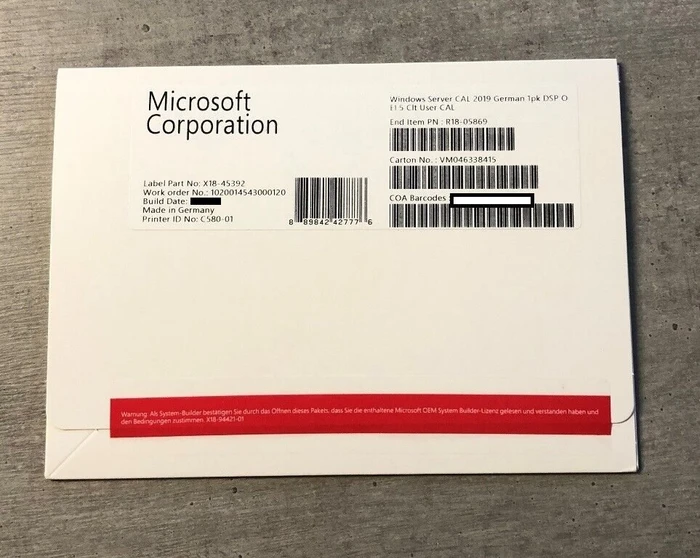 Microsoft Windows Server 2019, 5 User CAL (deutsch) (PC)