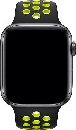 Apple Nike Sportarmband S/M und M/L für Apple Watch 44mm schwarz/Volt