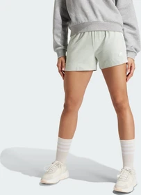 adidas Essentials Slim 3-Streifen Shorts linen green (Damen)