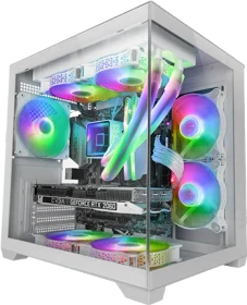 Mars Gaming MC-View2 White, weiß, Glasfenster