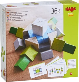 HABA 3D-Legespiel Würfelmosaik Nordic, 36-tlg.