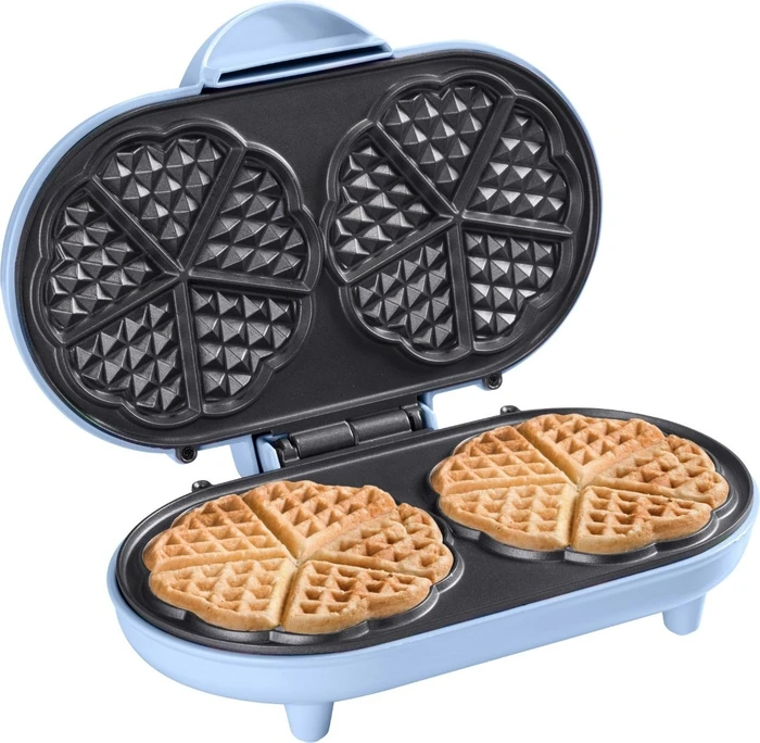 Bestron ADWM1000B Herzwaffelautomat Waffeleisen blau
