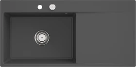 Villeroy & Boch Subway Style 60 flat flächenbündig Becken links mit Ablauffernbedienung graphite