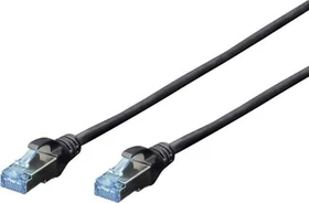 Digitus Patchkabel, Cat5e, SF/UTP, RJ-45/RJ-45,     0.5m, schwarz