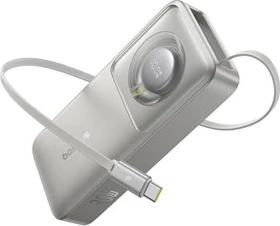 Baseus Powerbank Free2Pull 10000mAh 30W mit USB-C-Kabel grau