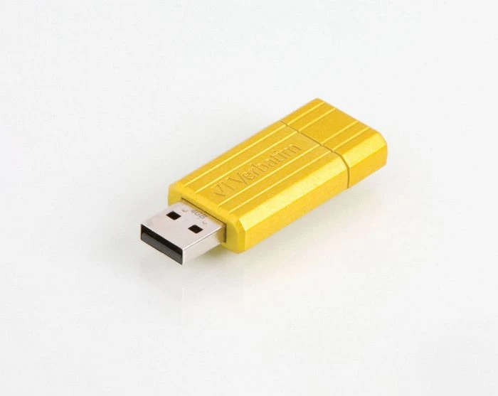 Verbatim Store 'n' Go PinStripe 16GB gelb, USB-A, USB 2.0