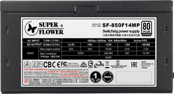 Super Flower Leadex Platinum Special Edition schwarz 850W, ATX 2.3