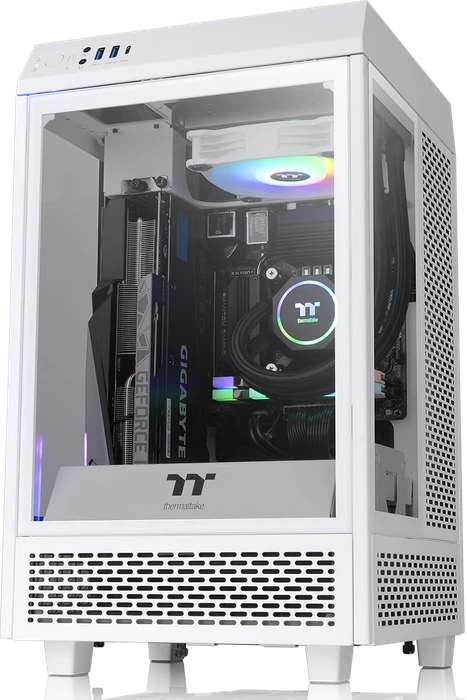 Thermaltake The Tower 100 Snow Edition, weiß, Glasfenster, Mini-ITX