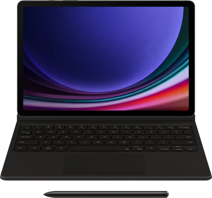 Samsung EF-DX715 Book Cover Keyboard für Galaxy Tab S9 / S9 FE, schwarz, DE