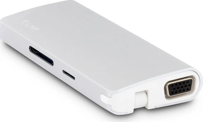 LMP USB-C Travel Dock, 9-Port, USB-C 3.0 [Stecker], silber
