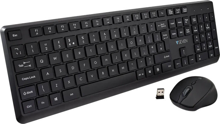 V7 CKW350 Professional Wireless Tastatur und Maus Set, USB, UK