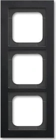 Busch-Jaeger Busch-axcent Abdeckrahmen 3-fach, schwarz matt