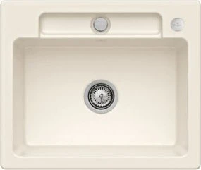Villeroy & Boch Siluet 60 S flat flächenbündig Becken mittig mit Ablauffernbedienung crema