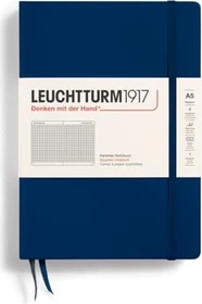 Leuchtturm1917 Medium Notizbuch, A5, kariert, Hardcover, marine