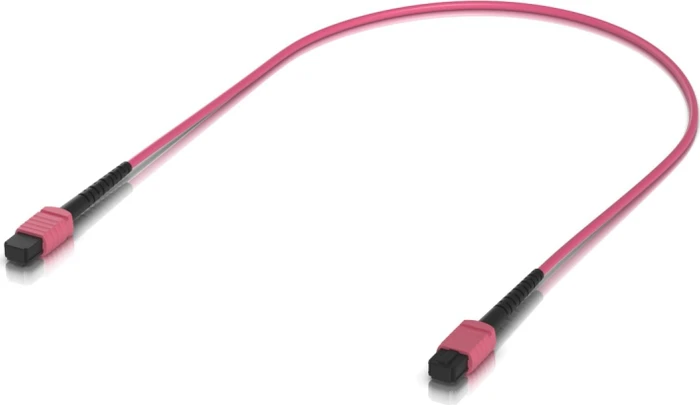 Ubiquiti UniFi MPO-12 Typ B female 100G Patchkabel, OM4, 1x MPO Stecker/1x MPO Stecker, 0.5m, rosa, 10er-Pack