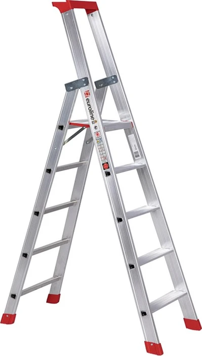 Euroline Alu 2-tlg. Stehleiter, 2x 5 Stufen