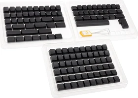 Ducky Blank Black Keycap Set, Kunststoff (PBT) Single-Shot, MDA-Profil, schwarz, 133 Tasten, ANSI-US