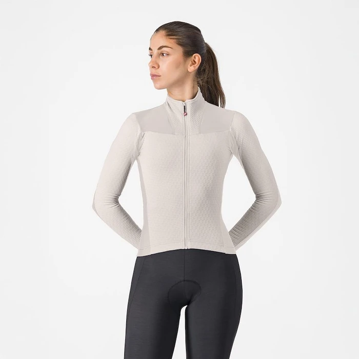Castelli Sfida 3 Trikot langarm silver moon (Damen)