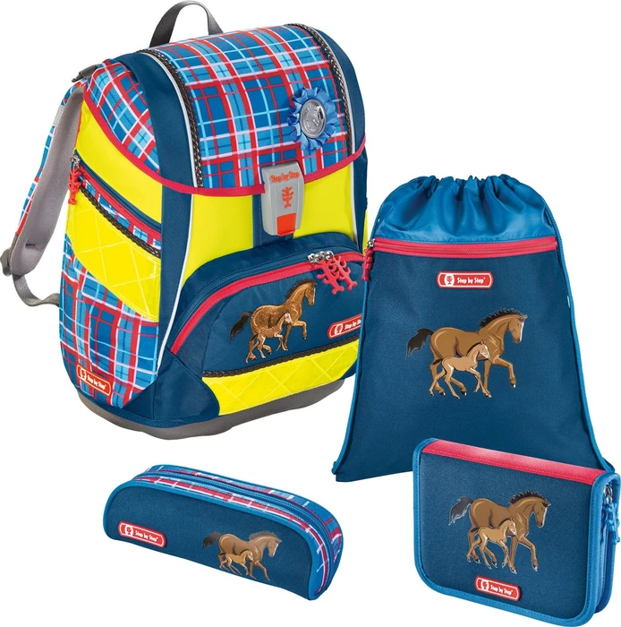 Step by Step 2in1 DIN Horse Family Schultaschen-Set, 4-tlg.