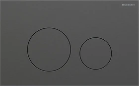 Geberit Sigma40 Betätigungsplatte rund easy to clean schwarzchrom gebürstet
