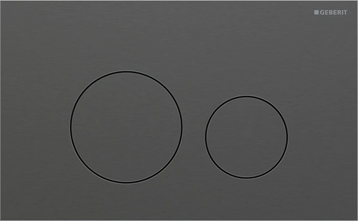 Geberit Sigma40 Betätigungsplatte rund easy to clean schwarzchrom gebürstet